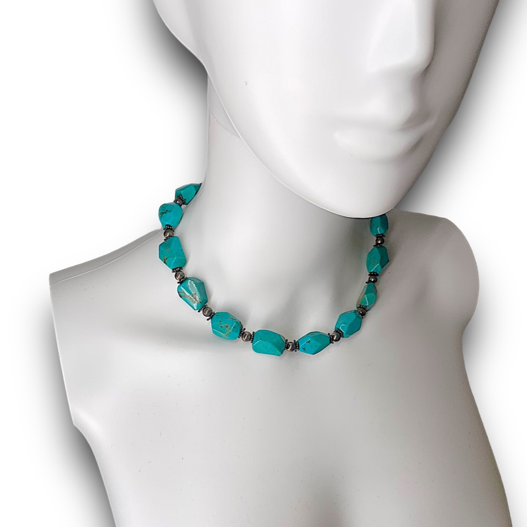 Brass And Turquoise Necklace 195$